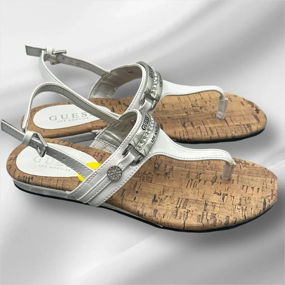 New With Tags,‎ Guess Metallic Silver Sandals